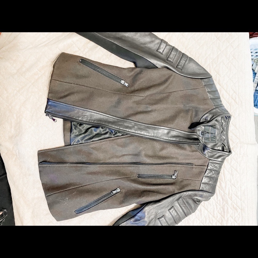 French Connection - Leather/Wool Jacket - image 1